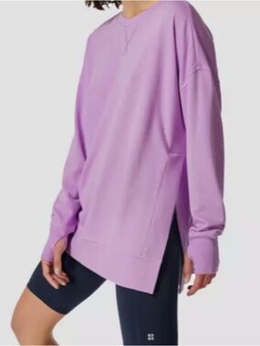 Sweaty Betty After Class Split Sweatshirt, Aeon Purple/ size Medium
